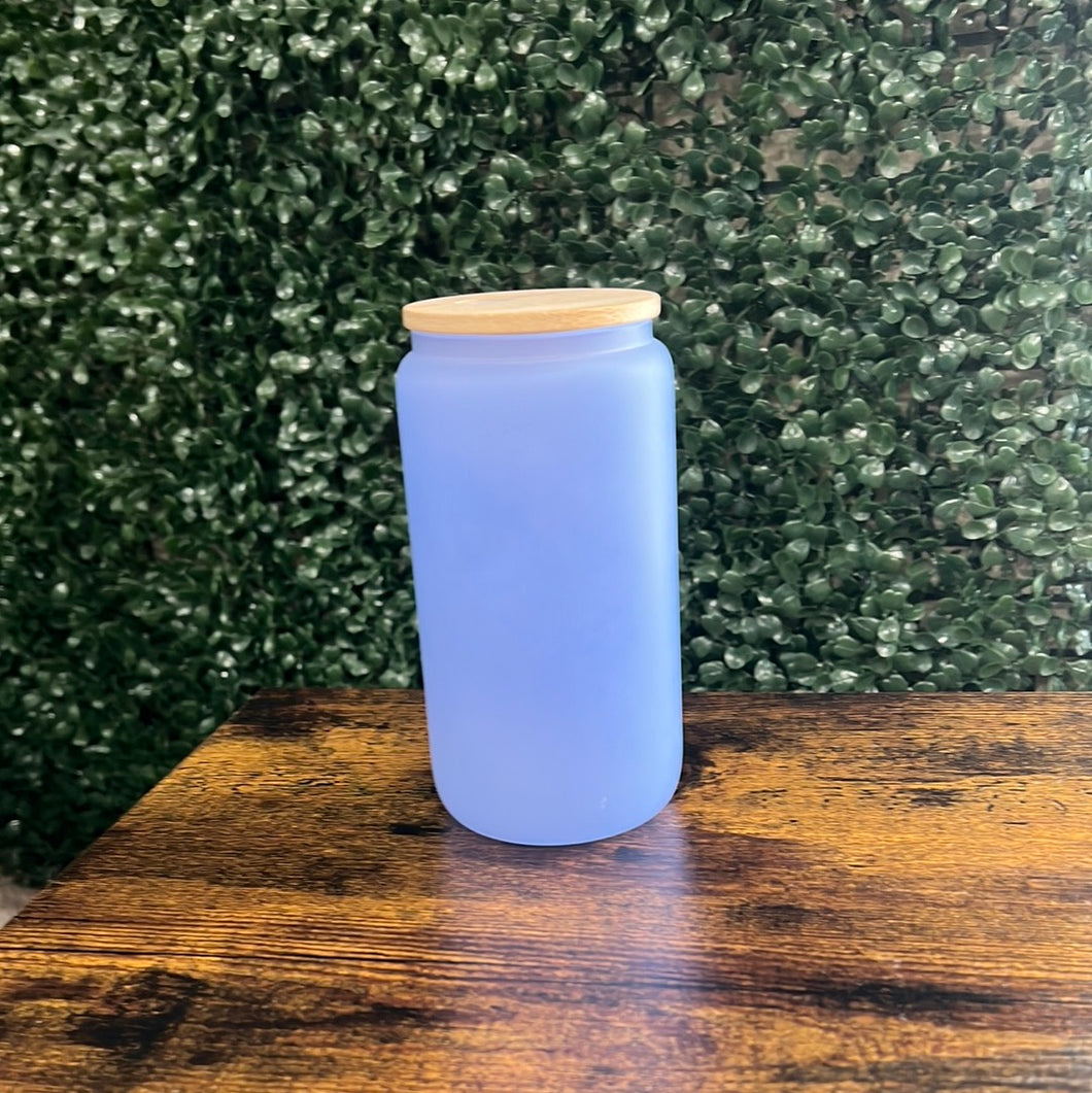 Color Changing Blue Bamboo Lid Cup 16oz